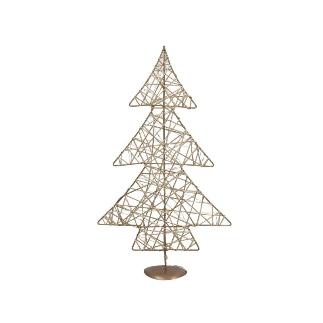 ARBOL XMAS C/30 LUCES 27.5X45 CM DORADO