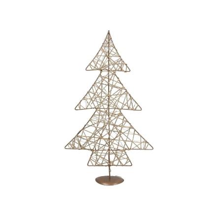 ARBOL XMAS C/30 LUCES 27.5X45 CM DORADO