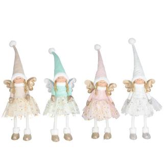 ANGEL DECORADO NORA 8 LED 4 SRT 28X22X81 CM