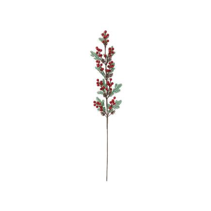 RAMA PINO C/BAYAS POTES ROJA 90 CM