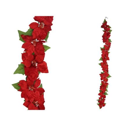 GUIRNALDA POINSETIA ROJA RUBY 180 CM