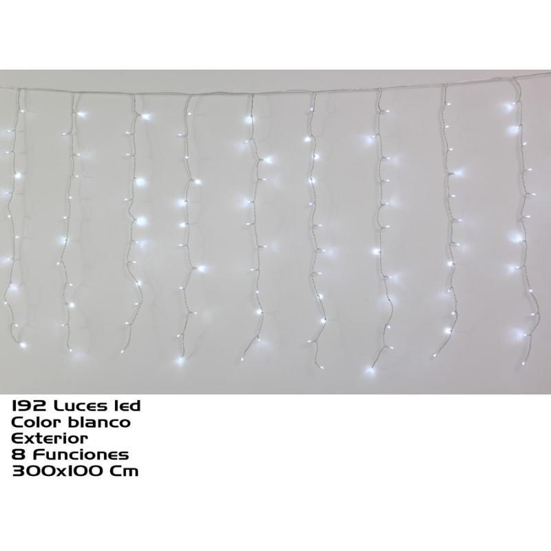 CORTINA EXT 192 LEDS FRIA 8 FUNC 300 CM