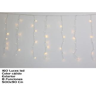 CORTINA EXT 160 LEDS CALIDA 8 FUNC 500 CM
