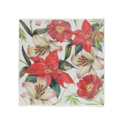 PACK 20 SERVILLETAS 3 CAPAS POINSETIA 33X33 CM