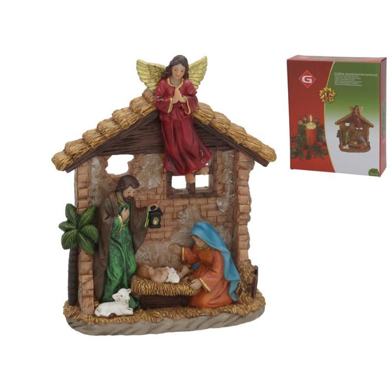 ESCENA ANUNCIACION NAVIDAD 18X6X21.5 CM