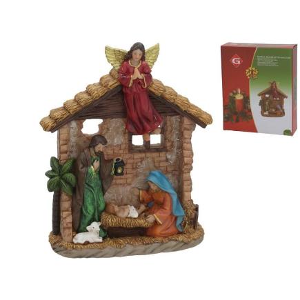 ESCENA ANUNCIACION NAVIDAD 18X6X21.5 CM