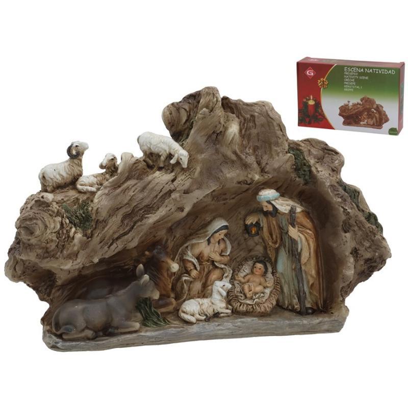 ESCENA NATIVIDAD 23.5X7X14.5 CM