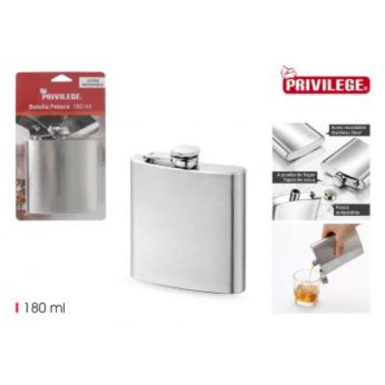 PRB BOTELLA PETACA ACERO 180 ML PRIVILEGE
