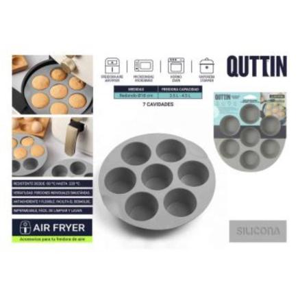 MOLDE SILICONA 7 HUECOS AIR FRYER QUTTIN