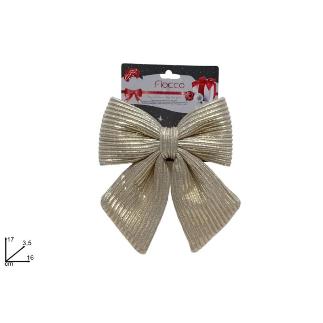 LAZO 16 CM TELA RAYAS BEIGE HJ2024-075H
