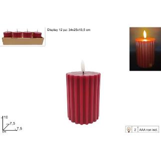 VELA ROJA LED 7.5X10 CM EN EXHIBICION