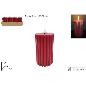 VELA ROJA LED 7.5X12 CM EN EXHIBICION