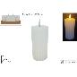 VELA BLANCA LED 7.5X15 CM EN EXHIBICION