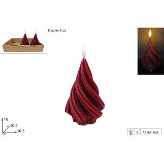VELA ARBOL ROJA LED EN EXIHIBICION