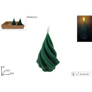 VELA ARBOL VERDE LED EN EXIHIBICION