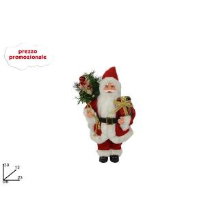 PAPA NOEL 30 CM C/SACO Y REGALOS