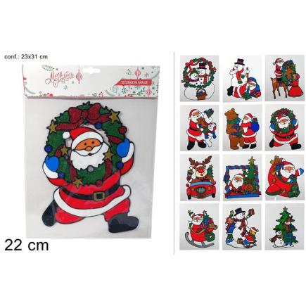 PEGATINA VENTANA 22 CM FIGURA NAVIDEÑA SURT