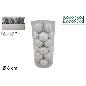 BOLAS 8 CM 24 PZAS PLATA