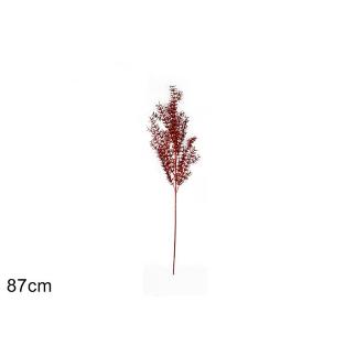 RAMA DECORACION PURPURINA 87 CM ROJO