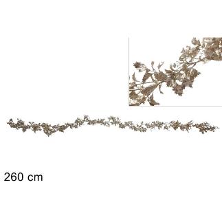 GUIRNALDA 260 CM HOJAS MUERDAGO CHAMPAN