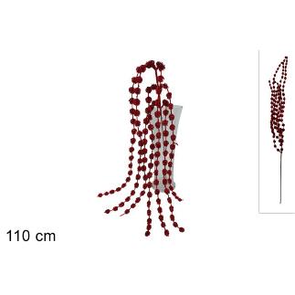 TALLO COLGANTE BRILLANTE 110 CM ROJO
