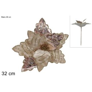 TALLO FLOR 32 CM TERCIOPELO / EFECTO PIEL CHAMPAN