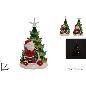 ARBOL DE NAVIDAD CON TEMAS NAVIDEÑOS 25 CM CON LUZ BATT