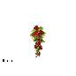 GUIRNALDA 60 CM CON FLOR DE PASCUA Y PIÑAS PURPURINA