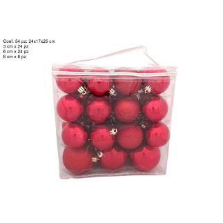 BOLAS 54 PIEZAS SURT DE MEDIDAS ROJAS EN BOLSA PVC