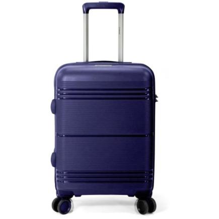 MALETA TROLLEY PP 4 RUEDAS DOBLES AZUL 50 CM