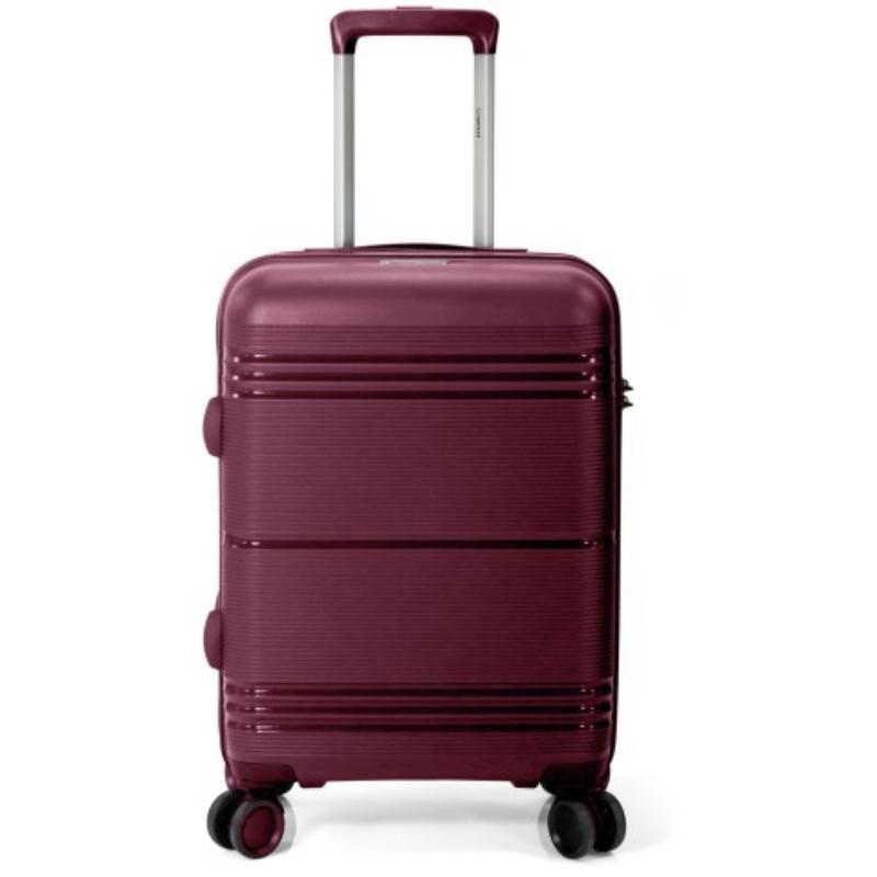 MALETA TROLLEY PP 4 RUEDAS DOBLES GRANATE 50 CM