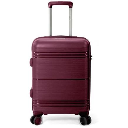 MALETA TROLLEY PP 4 RUEDAS DOBLES GRANATE 70 CM