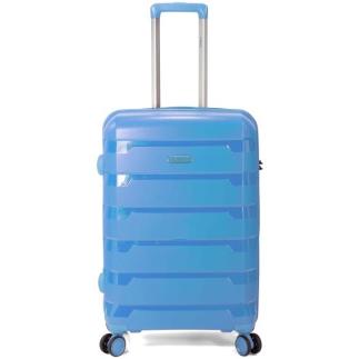 MALETA TROLLEY EXTENSIBLE PP 4 RUEDAS DOBLES AZUL CL 60 CM