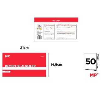 RECIBO DE ALQUILER 50H 21X10.8 CM