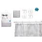 CORTINA BAÑO POLIESTER GRIS PUNTOS 180X180 CM