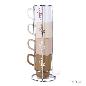SET 4 TAZAS CAFE EN SOPORTE METAL COFFE BREAK