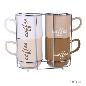 SET 4 TAZAS CAFE EN SOPORTE METAL COFFE BREAK