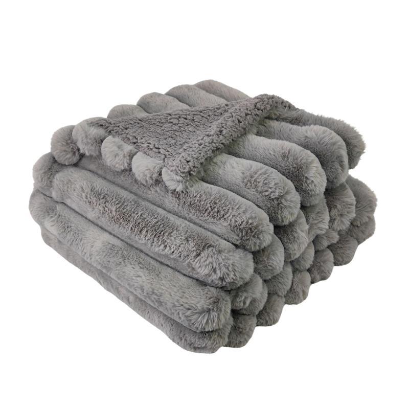 PLAID SHERPA CANAL 130X170 GRIS