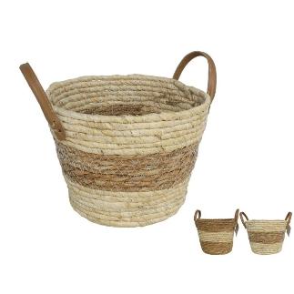 CESTO C/ASAS TRICO 24X24X18/24 CM 2 SURT