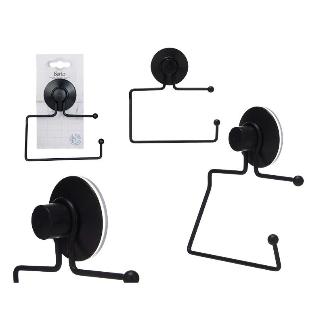 PORTARROLLO METAL NEGRO MATE VENTOSA