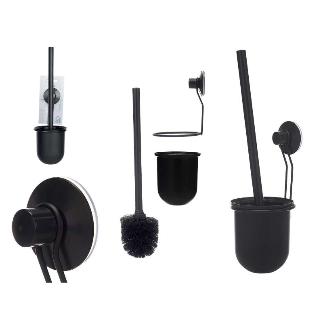 SOPORTE ESCOBILLERO PARED METAL NEGRO