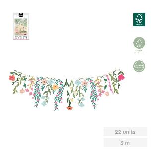 GUIRNALDA FLORAL 3M CARTON 22 PIEZAS FSC MIX 70 %