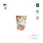 VASO CARTON DECORADO FLORAL 270 CC 6 UDS