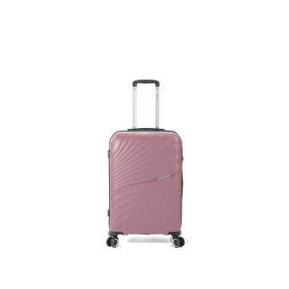 MALETA TROLLEY 50 CM 3 PP 4 RUEDAS DOBLES ROSA/ORO
