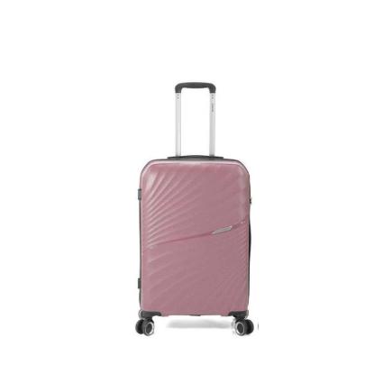 MALETA TROLLEY 60 CM 3 PP 4 RUEDAS DOBLES ROSA/ORO