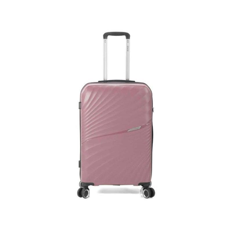 MALETA TROLLEY 70 CM 3 PP 4 RUEDAS DOBLES ROSA/ORO
