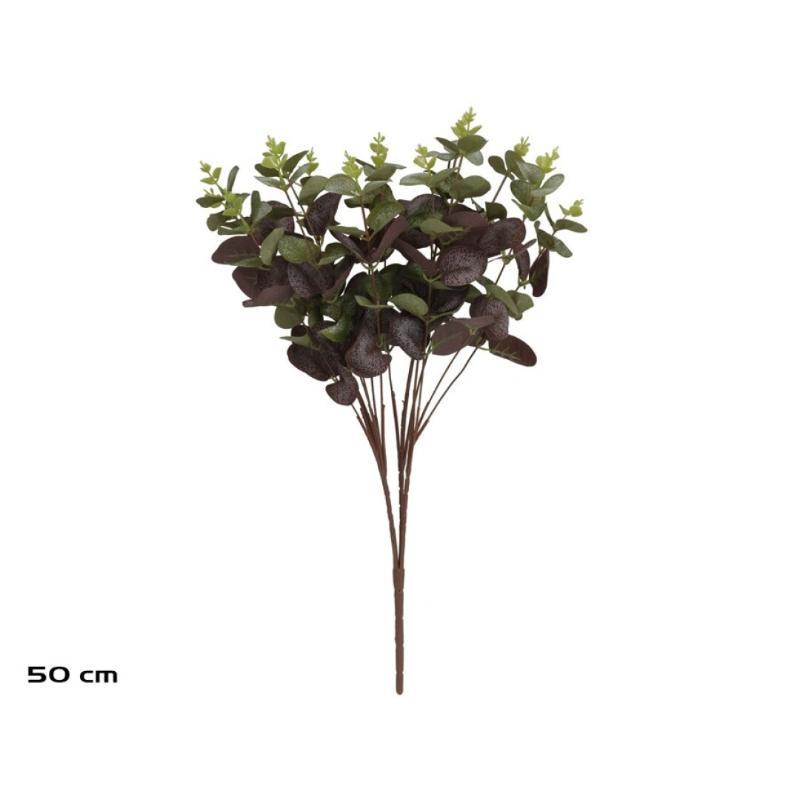 RAMO EUCALIPTO X16-50 CM VERDE/VIOLET