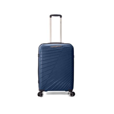 MALETA TROLLEY 70 CM 3 PP 4 RUEDAS DOBLES AZUL EXTENSIBLE