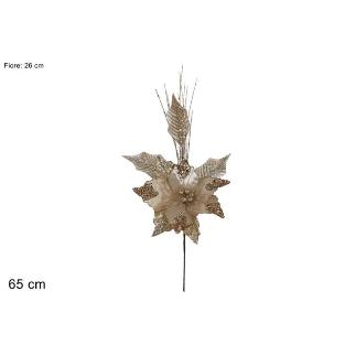 TALLO FLOR TERCIOPELO Y LENTEJUELAS PLATA
