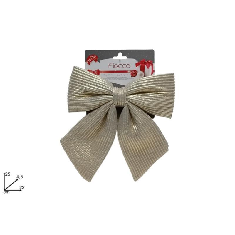 LAZO 22 CM TELA RAYAS BEIGE